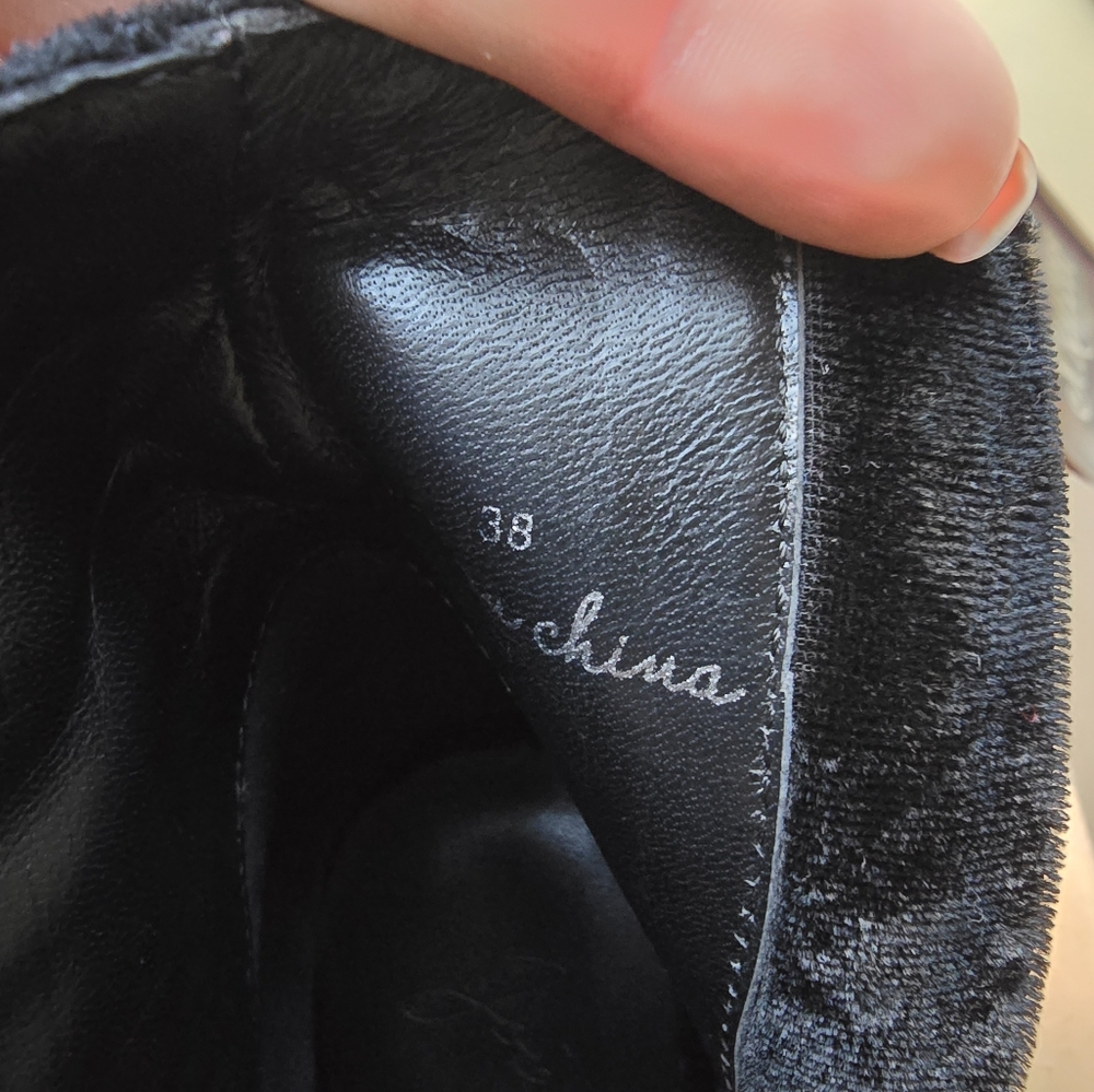 Joie Black Velvet Lace Up Heel - Picture 9 of 11